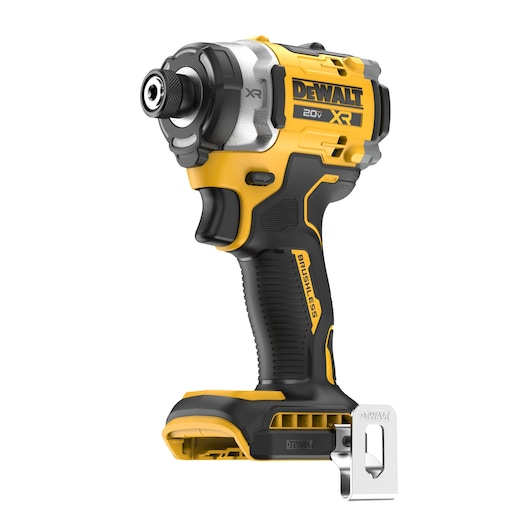 DEWALT 20V MAX  XR(®) 3-Speed High Torque 1/4 in. Impact Driver front side angled view (Tool Only)
