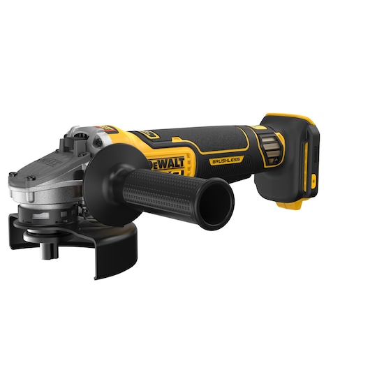 DEWALT 20V MAX* XR®  4-1/2 in. - 5 in. Angle Grinder viewed from the front right side on white background