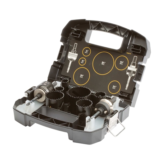 9 Piece Electrician's Hole Saw Set.