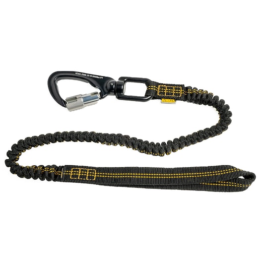 Front view of the DEWALT Single Leg Tool Lanyard, 35 lb. capacity